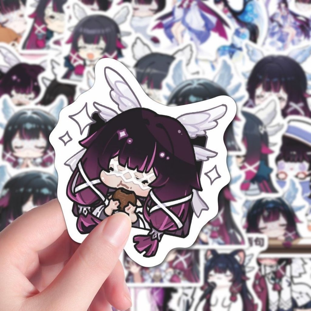 60 ชิ้นของ Columbina/Moon God Genshin Impact น่ารัก Chibi รุ่นสติกเกอร์ใช้ติดกระเป๋าเดินทางตู้เย็นฯลฯ ทําเอง