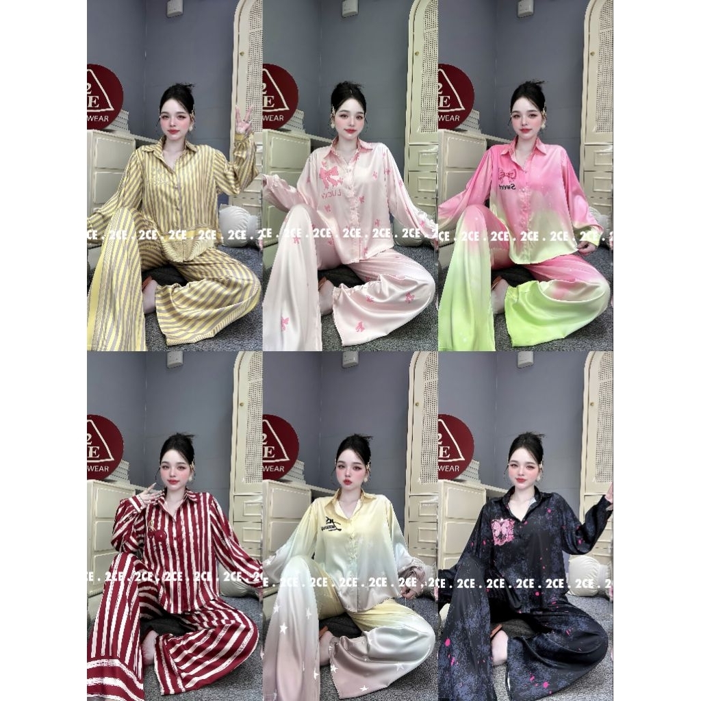 [2CE]Smooth SILK BUTTON SET จากเสื้อแขนยาว