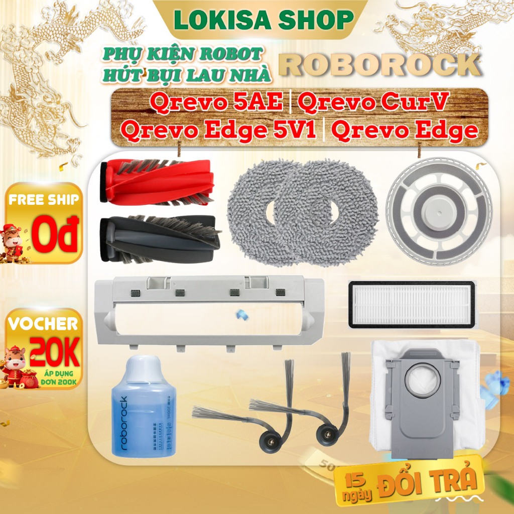 อุปกรณ์เสริมเครื่องดูดฝุ่นหุ่นยนต์ Roborock Qrevo 5AE/ Qrevo CurV/ Qrevo Edge/ Qrevo Edge 5V1 - อุปก