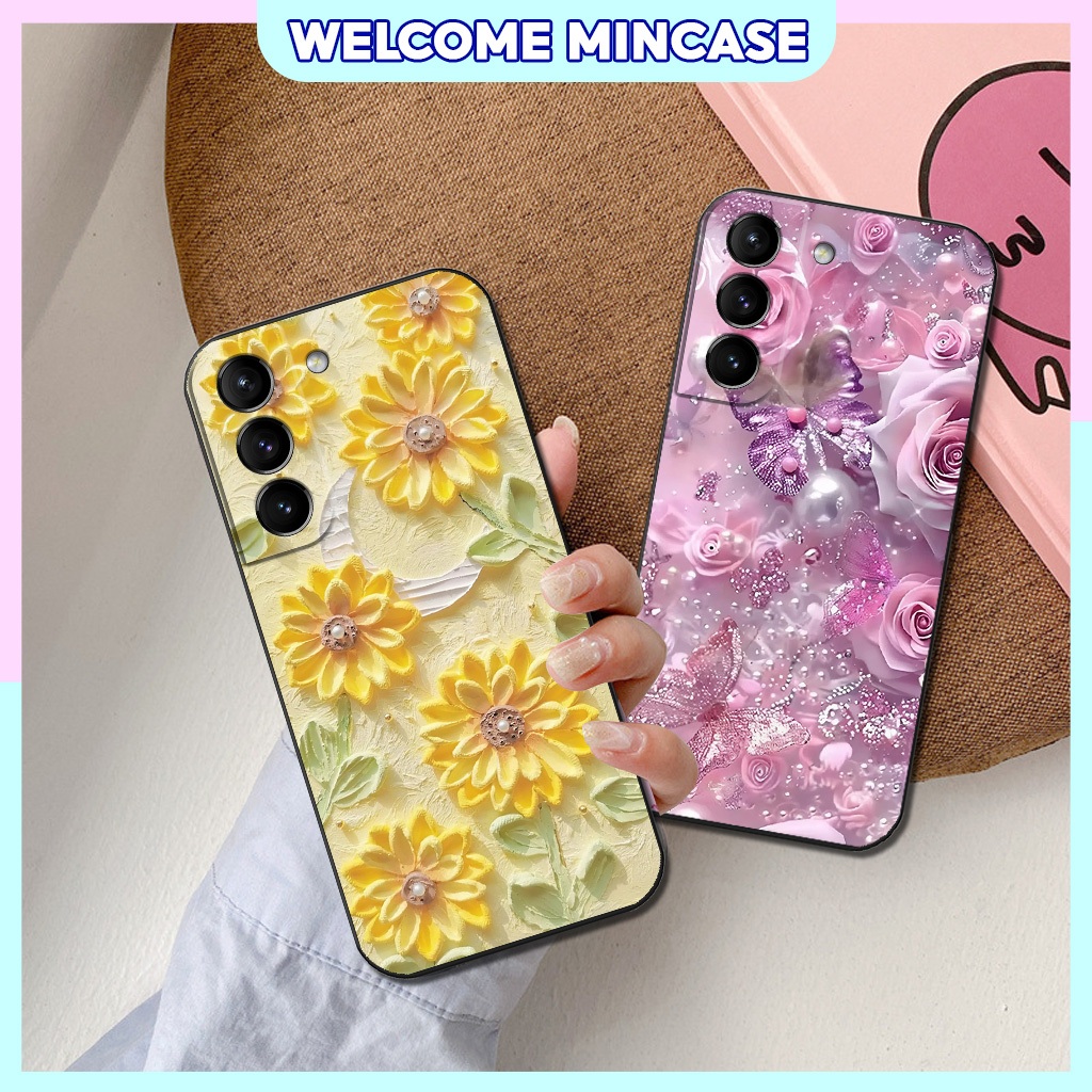 เคส Samsung S21 5G, S21 FE 5G, S21 Plus (S21+), เคส S21 Ultra 5G พิมพ์ลายดอกทานตะวันและผีเสื้อนุ่มสํ