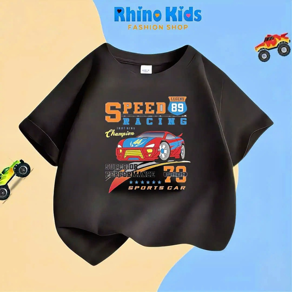 RHINO KIDS FASHION SHOP _ เสื้อยืดเด็กผู้หญิงผ้าฝ้าย 4 ทิศทาง ผลิตในเวียดนาม (AX109)