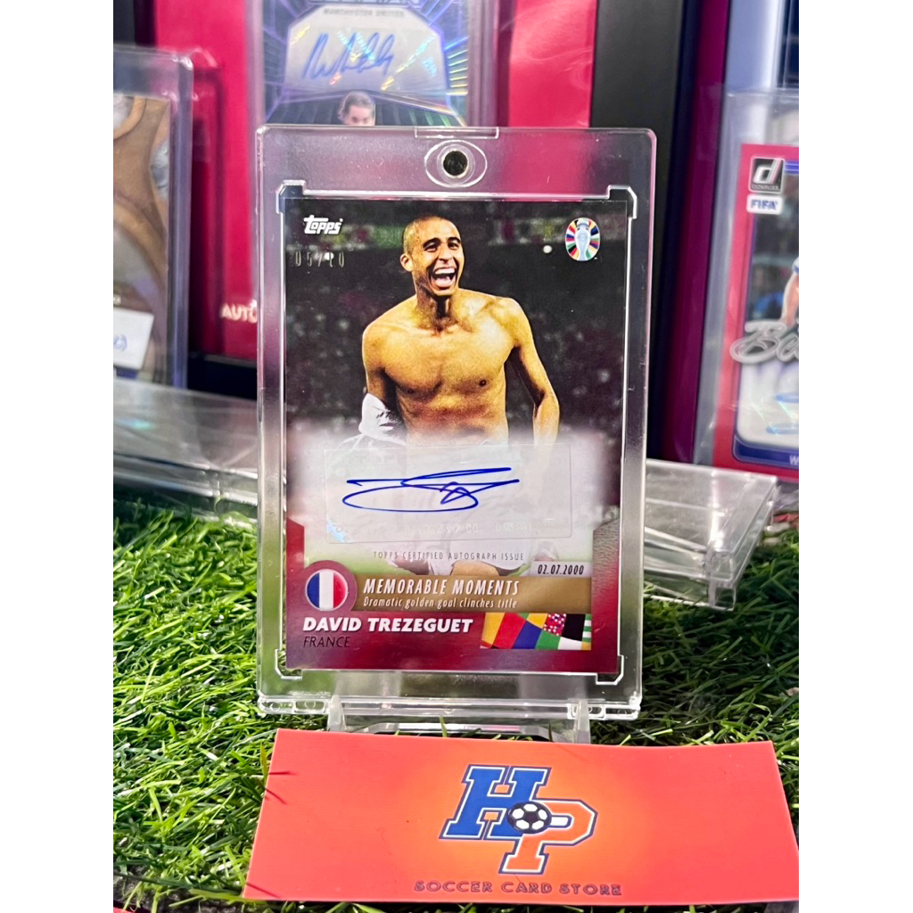 David Trezeguet การ์ดฟุตบอลพร้อมลายเซ็น /10 Topps Jose Mourinho 2024