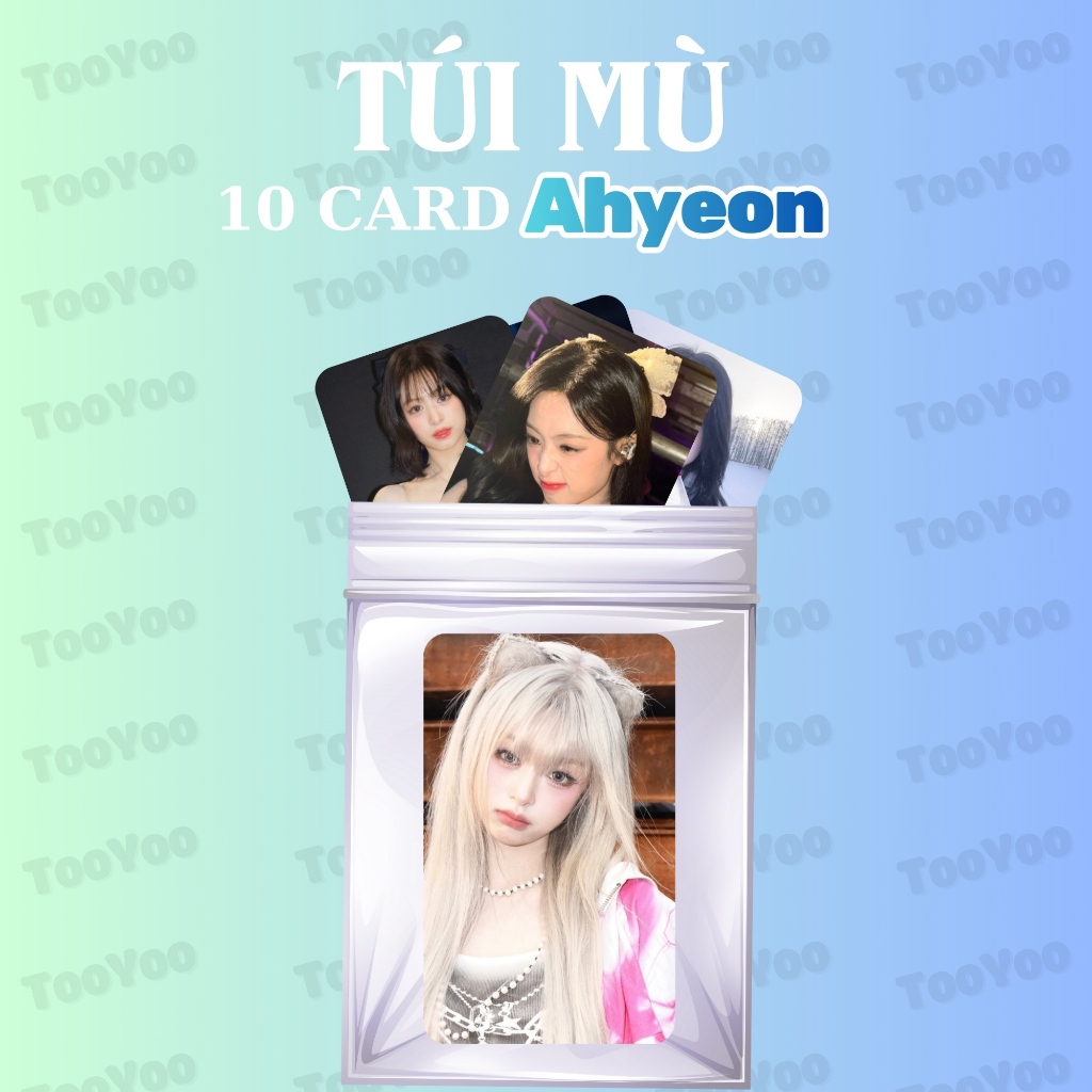 ตาบอดกระเป๋าประกอบด้วยการ์ด Ahyeon (Baby Monster) จํานวน 10 ใบ พร้อมมุมไม่ซ้ํา ToYoo CARD0107