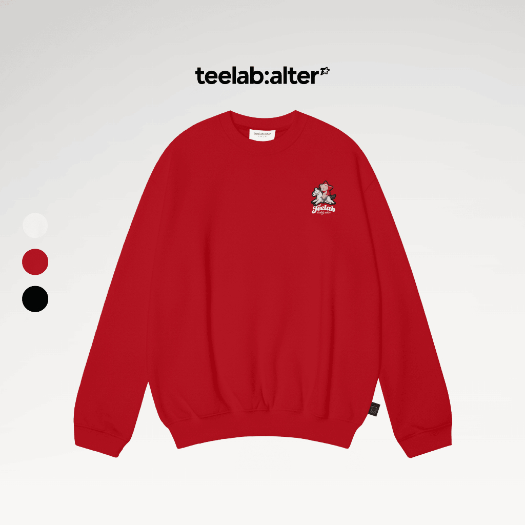 Teelab Alter Oversize เสื้อกันหนาวผ้าฝ้ายปัก Teddy ET EDITION Unisex HD137