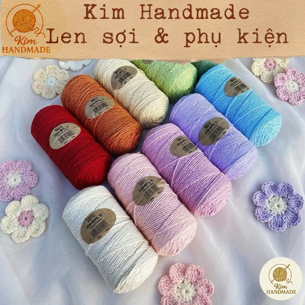 ตั้งแต่ 2 ม้วน simply 2mm Craft Yarn VN 150gr สําหรับกระเป๋าและหมวกแฮนด์เมด