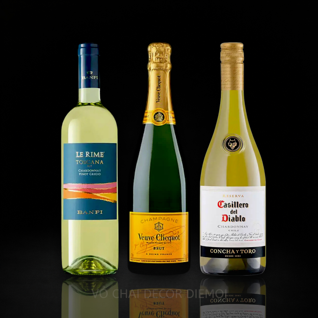 [ DIEMOI ] คอมโบขวดไวน์พรีเมี่ยม 3 ขวด – Concha Y Toro, Veuve Clicquot & Bafi Toscana