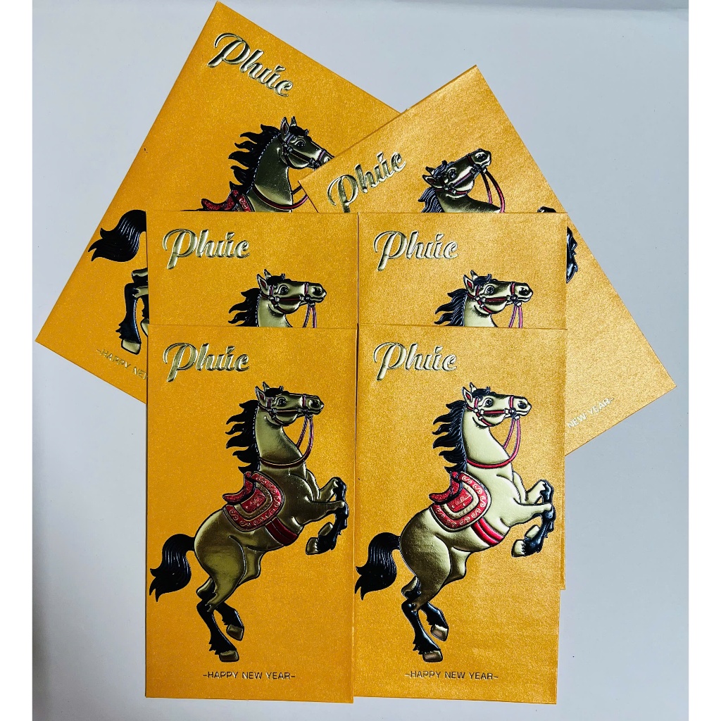 EMERGED METALLIC GOLD HORSE ซองเงินนําโชค – SET OF 3/6/10 PREMIUM PACKAGING