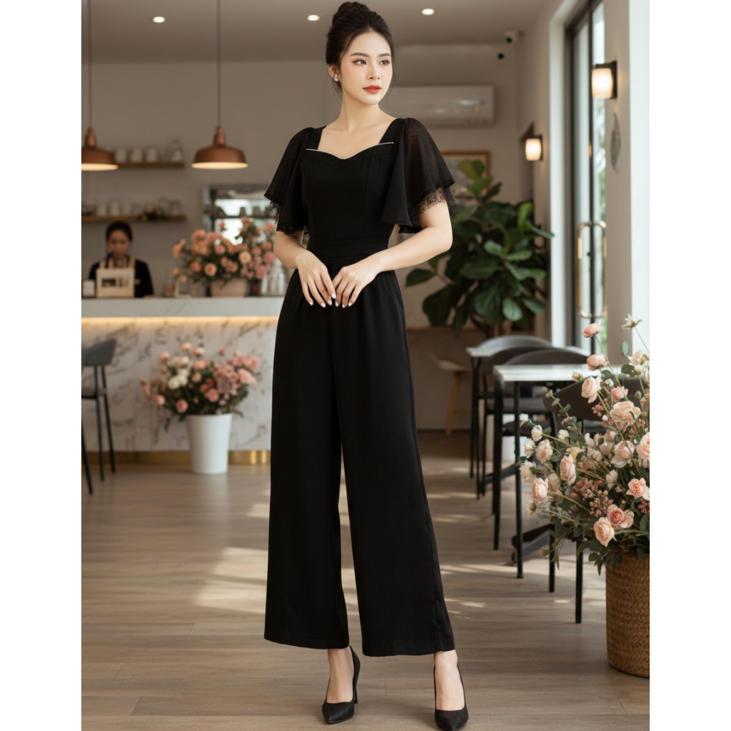 จั้มสูทดีไซน์ด้วยปีกนางฟ้าและหิน SJ1170 SAIGON Style