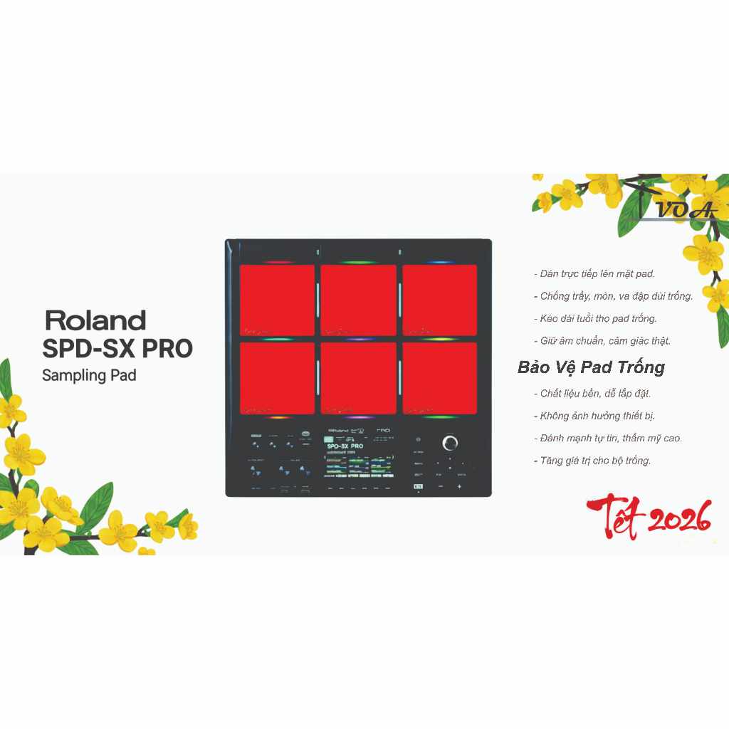 อุปกรณ์เสริมกลองอิเล็กทรอนิกส์ Roland SPD SX PRO (ป้องกันแพด)