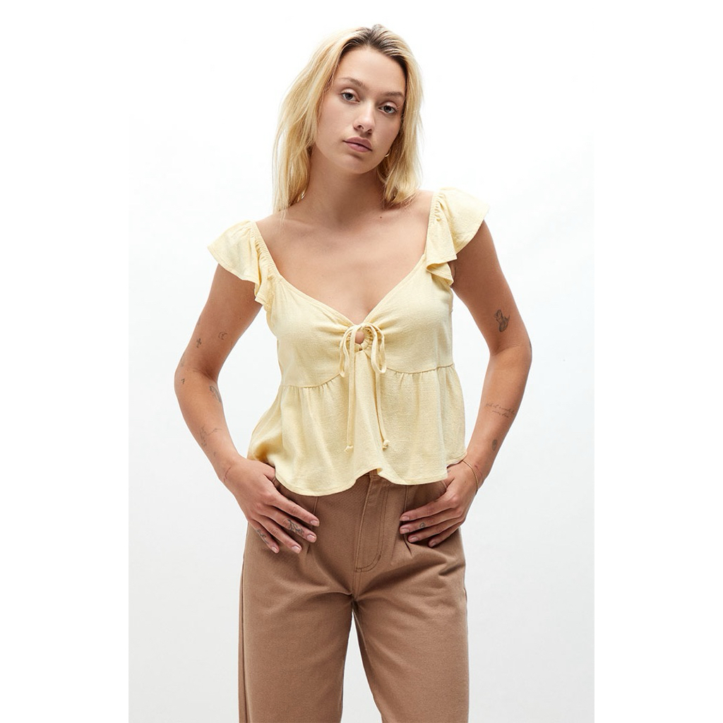 เสื้อครอป babydoll Pacsun