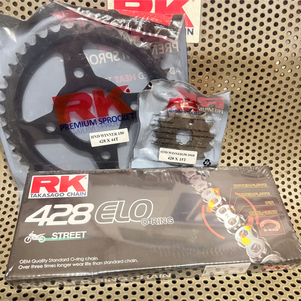 Honda Winner - ชุดโซ่โอริง Sonic 150 428ELO ชุดเฟืองซีลยาง RK TAKASAGO แท้