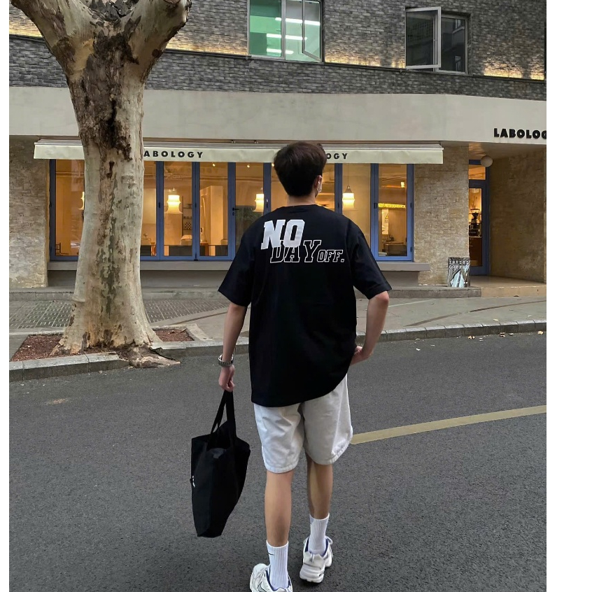 เสื้อยืดผู้ชาย NO DAY OFF cotton Oversize NO DAY OFF Kenmine club