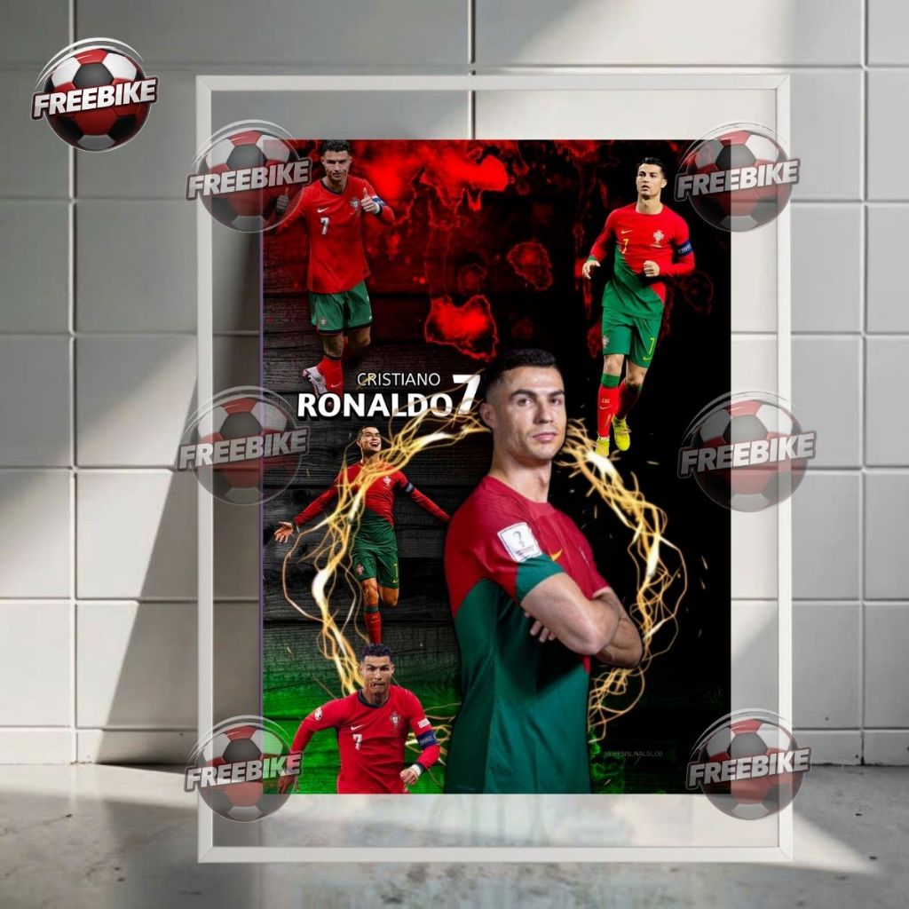 โปสเตอร์ RONALDO พร้อมกระจกคริสตัลคุณภาพสูง รุ่น 23
