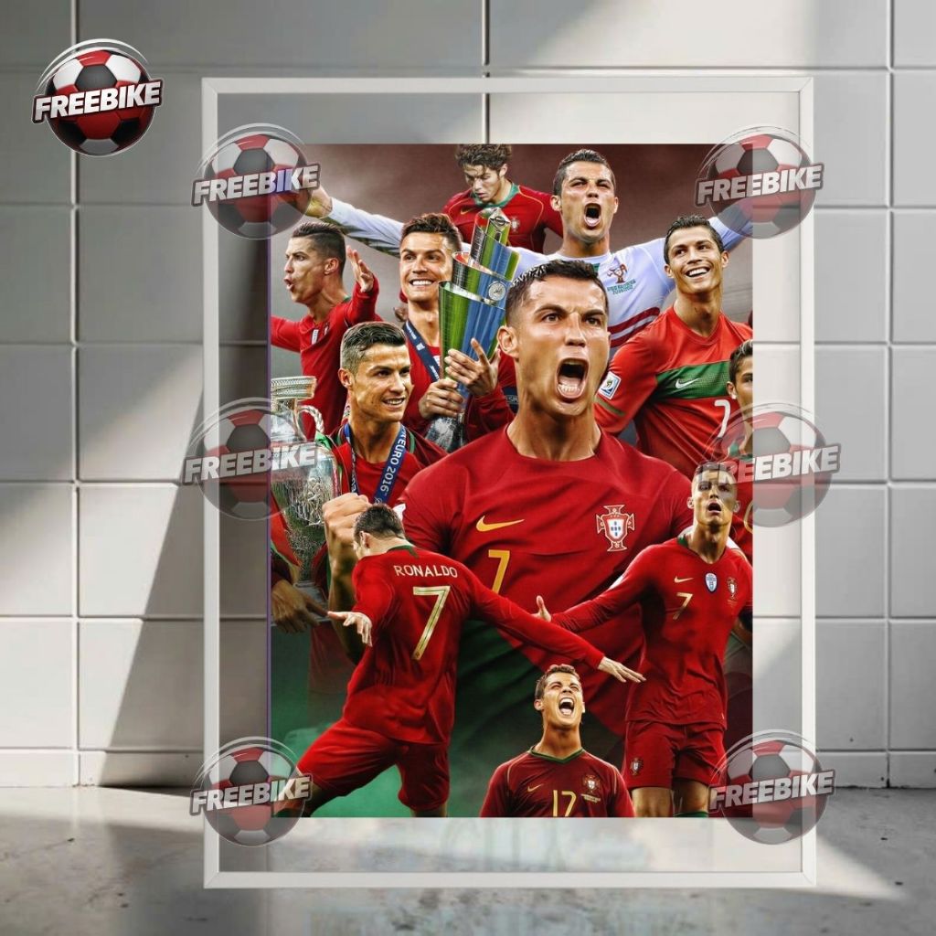 โปสเตอร์ RONALDO พร้อมกรอบแก้วคริสตัลคุณภาพสูง รุ่น 25