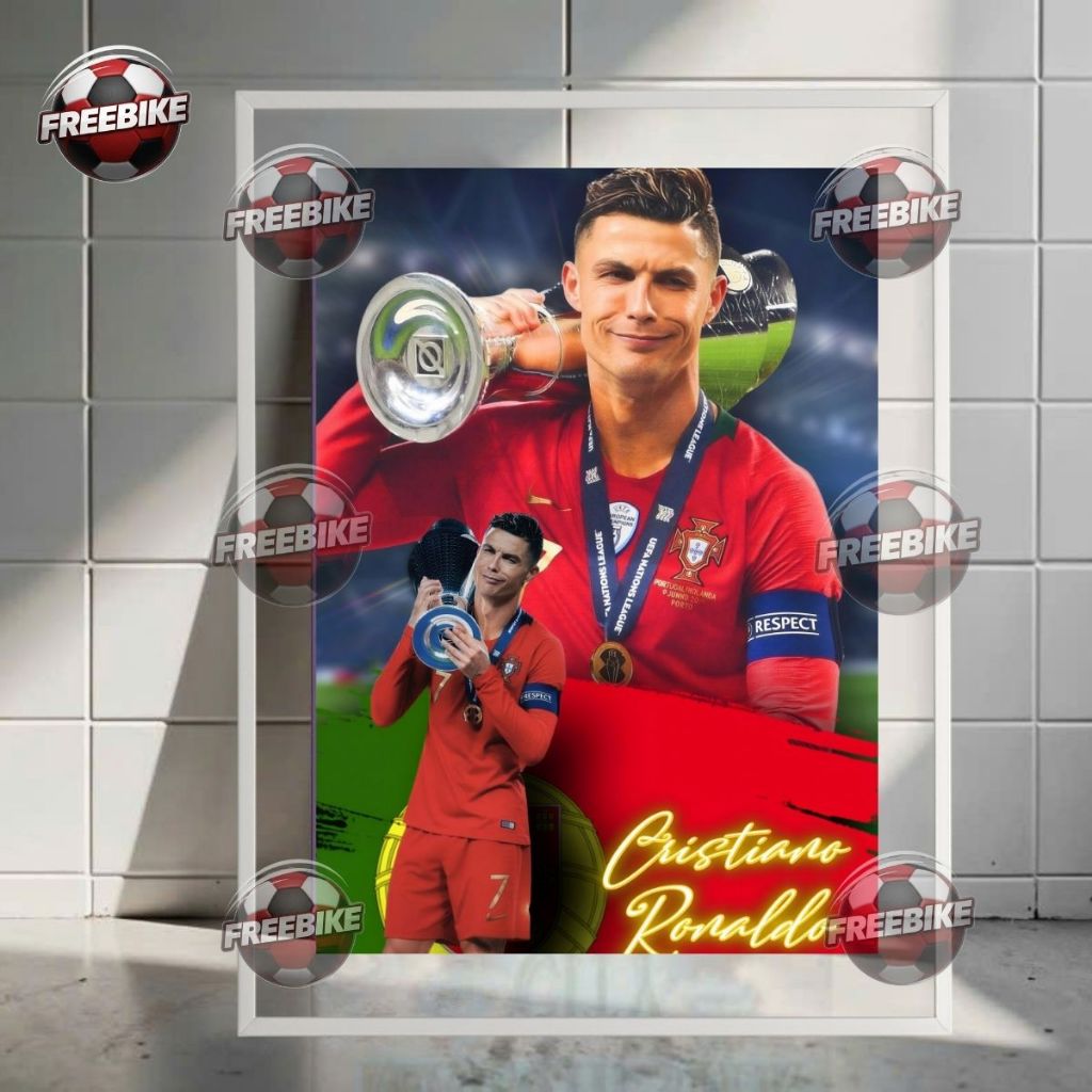 โปสเตอร์ RONALDO พร้อมกรอบแก้วคริสตัลคุณภาพสูง รุ่น 27