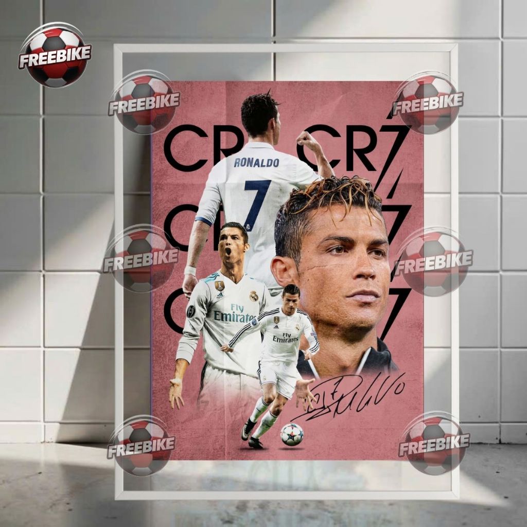 โปสเตอร์ RONALDO พร้อมกระจกคริสตัลคุณภาพสูง รุ่น 29