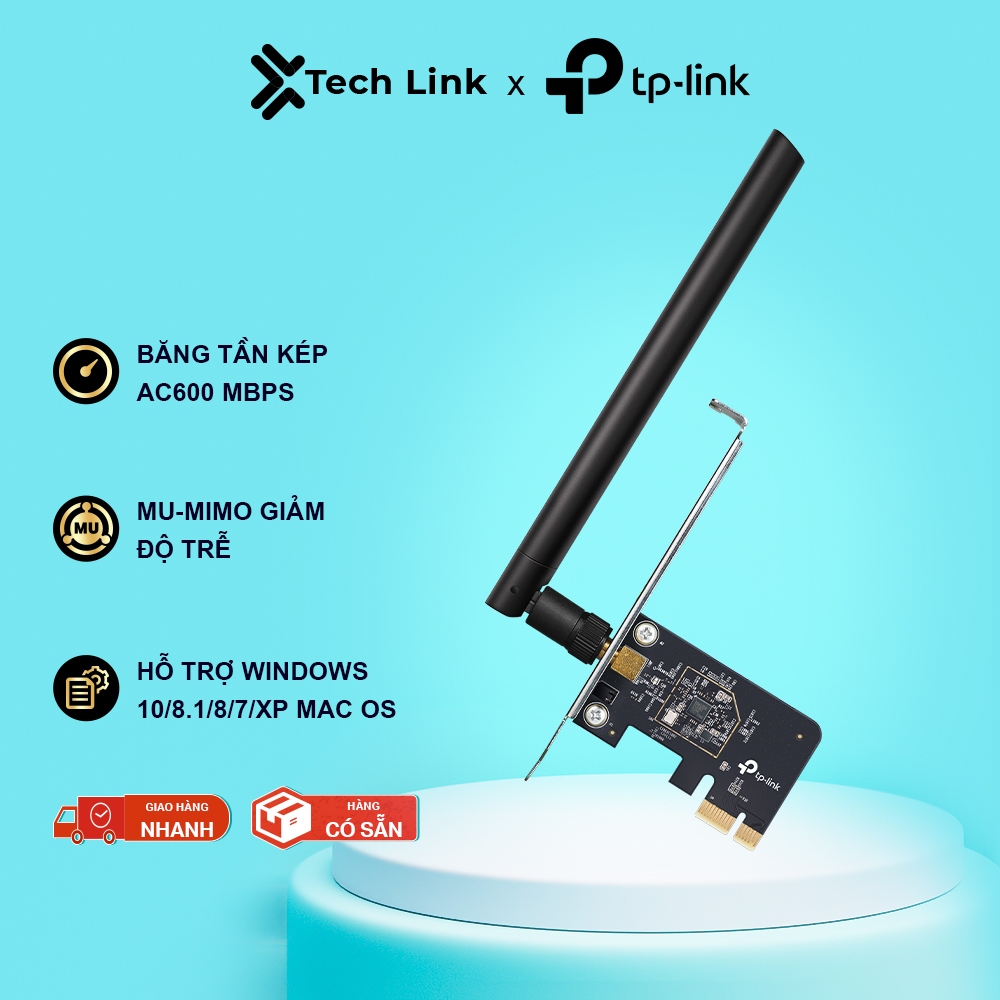 TP-Link Archer T2E PCIe Dual Band Wifi Adapter AC600