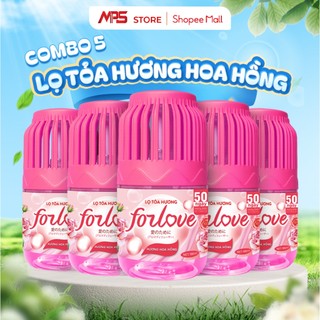 Combo 5 Lọ Tỏa Hương Hoa Hồng Forlove, Lọ Thơm Phòng Hương Thơm Dịu Nhẹ Tự Nhiên Dễ Chịu - MPS