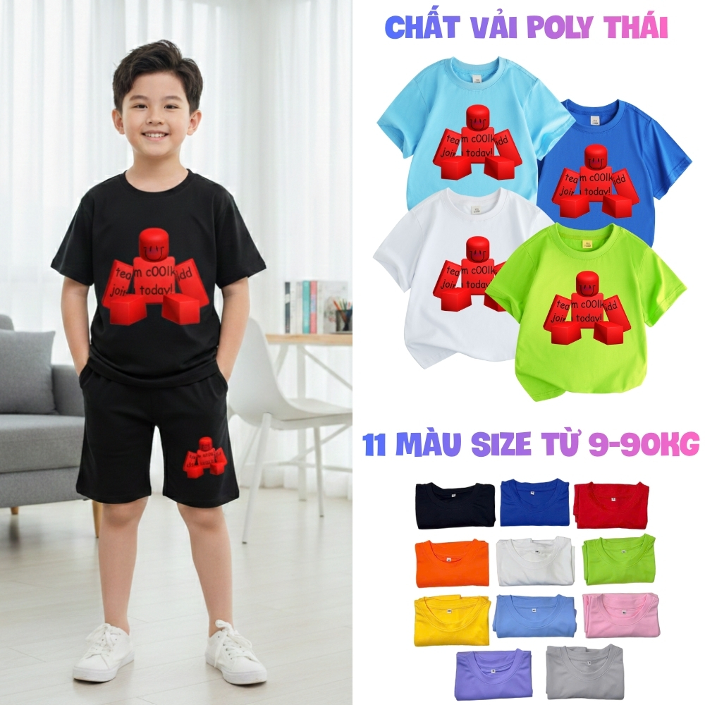 เสื้อยืดสําหรับเด็กชายและเด็กหญิงพิมพ์ลาย COOLKIDD KILLER FORSAKEN ROBLOX เสื้อยืดเด็กเนื้อผ้าโพลีไท