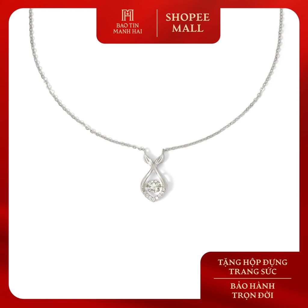 Bao Tin Manh Hai สร้อยคอเงิน 925 ที่ออกแบบด้วยหน้าหินแวววาว BCD2B92CZH-510009