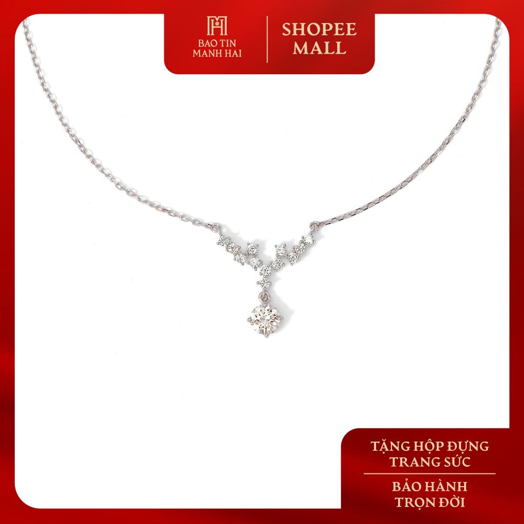 สร้อยคอเงิน 925 ฝังหินประกาย Bao Tin Manh Hai BCD2B92CZH-508008