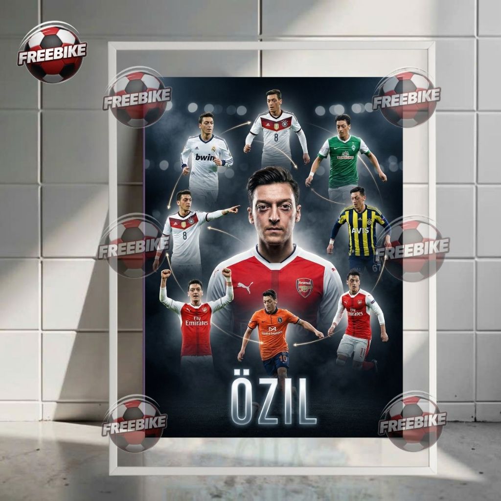 กรอบรูปโปสเตอร์ MESUT OZIL พร้อมกระจกคริสตัลคุณภาพสูง รุ่น 1