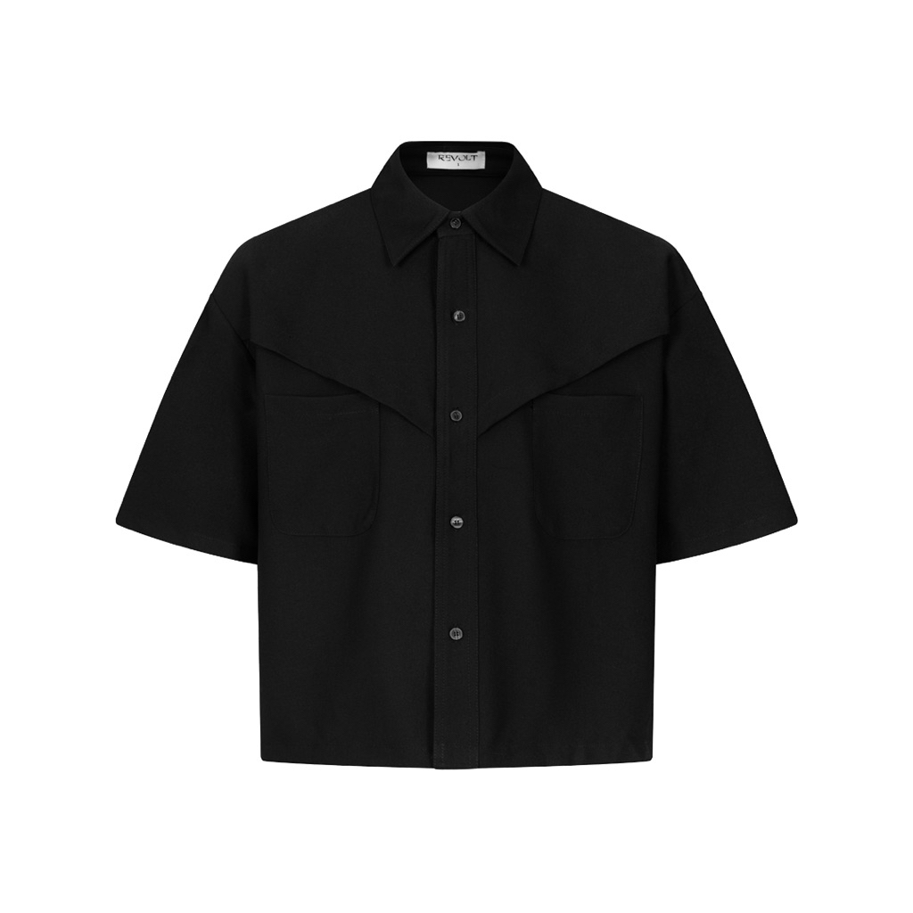 REVOLT | BOXY SHIRT "AERIS BOXY SHIRT" *สีดํา