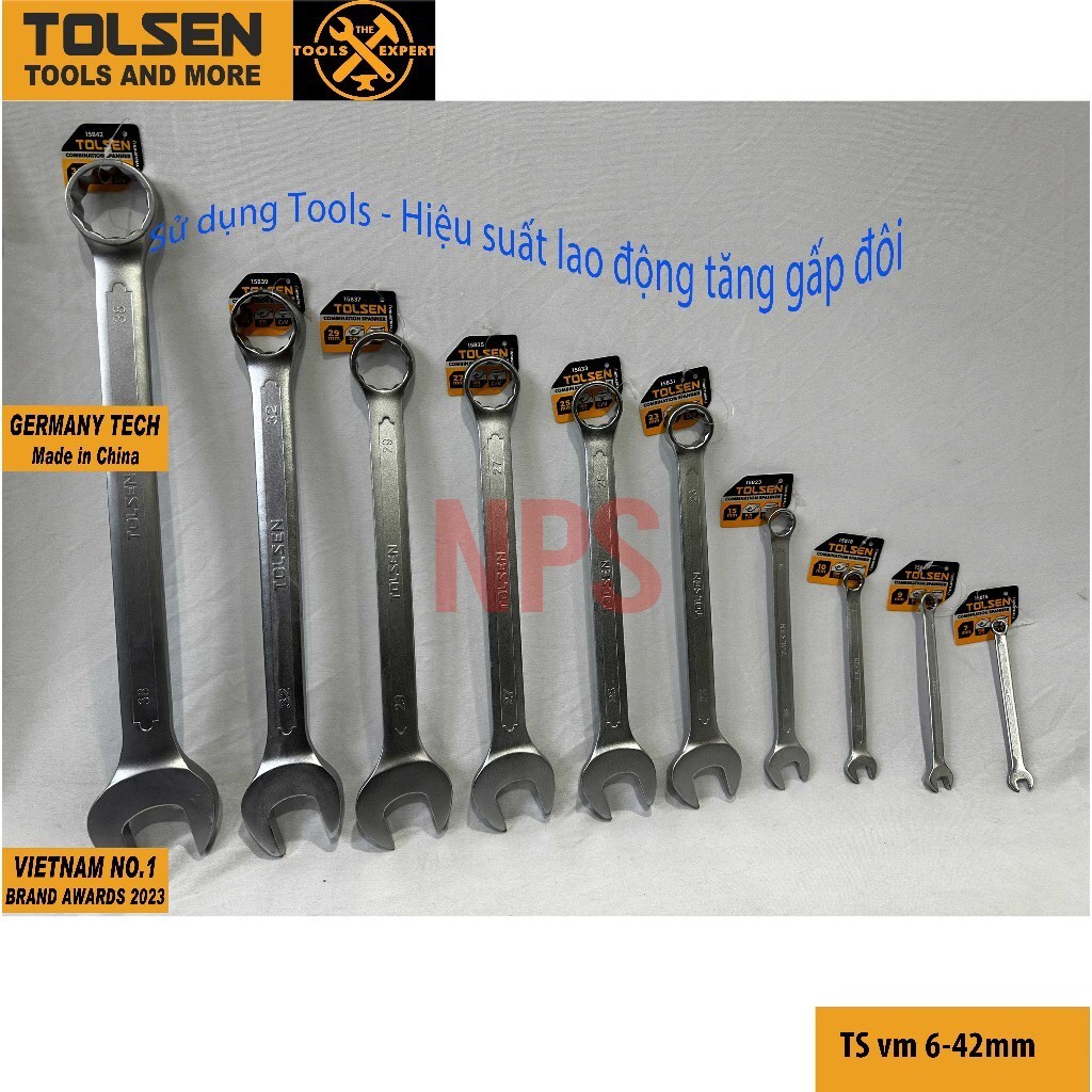 ของแท้ DIN 3113 Standard Cr-V STEEL MOUTH WRENCH (6,7,8,9,10,11,12,13,14,15,16,17,18,19mm)Tolsen