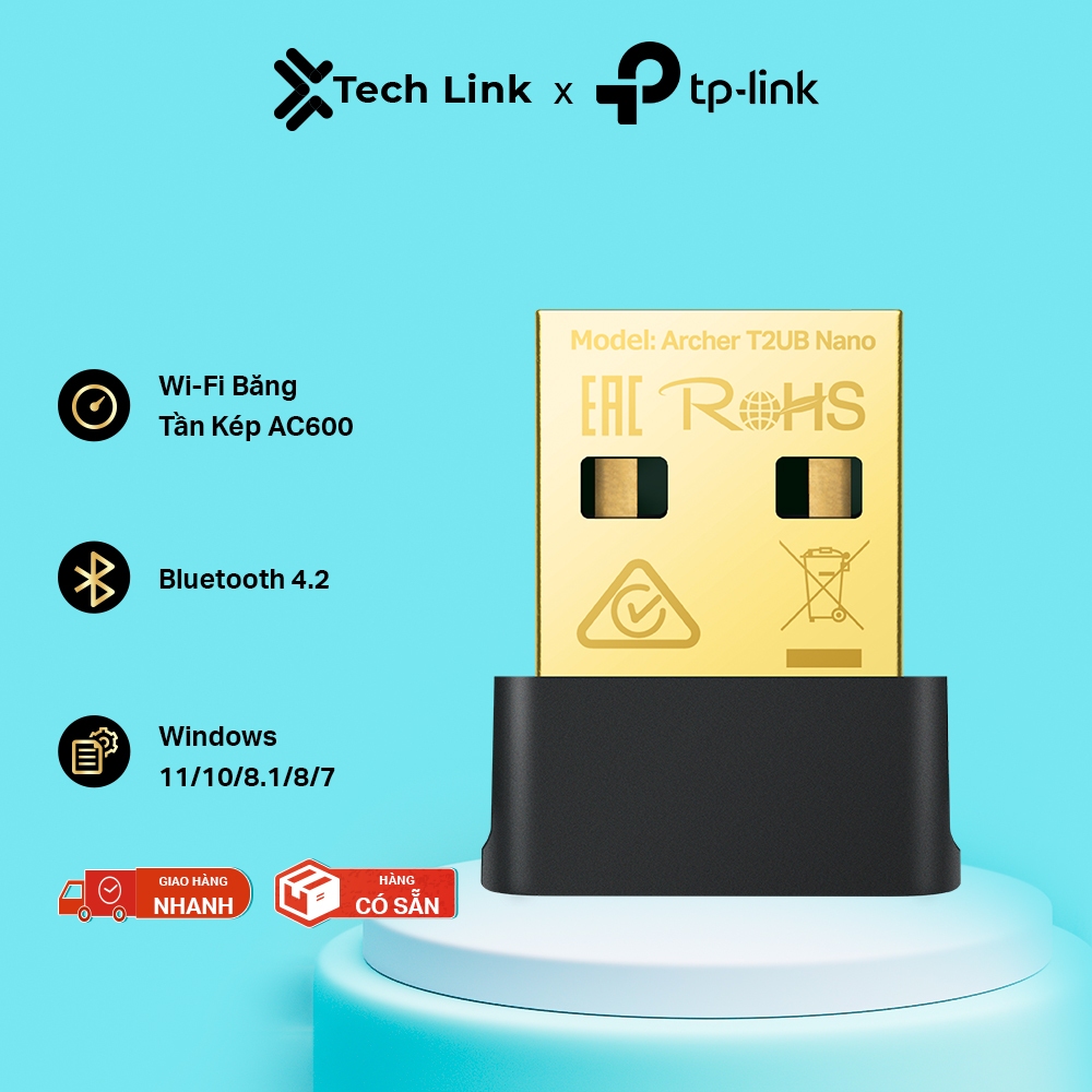 [เร็ว] TP-Link Archer T2UB Nano Bluetooth 4.2 AC 600Mbps USB Wifi Adapter