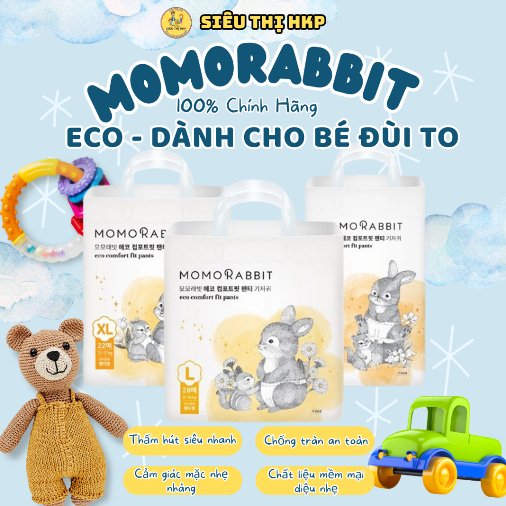 MOMORABBIT KOREAN ของแท้ DIAPER/DIAPER – เวอร์ชันสําหรับทารกด้วย TIGHS ใหญ่ (Comfort Fit)