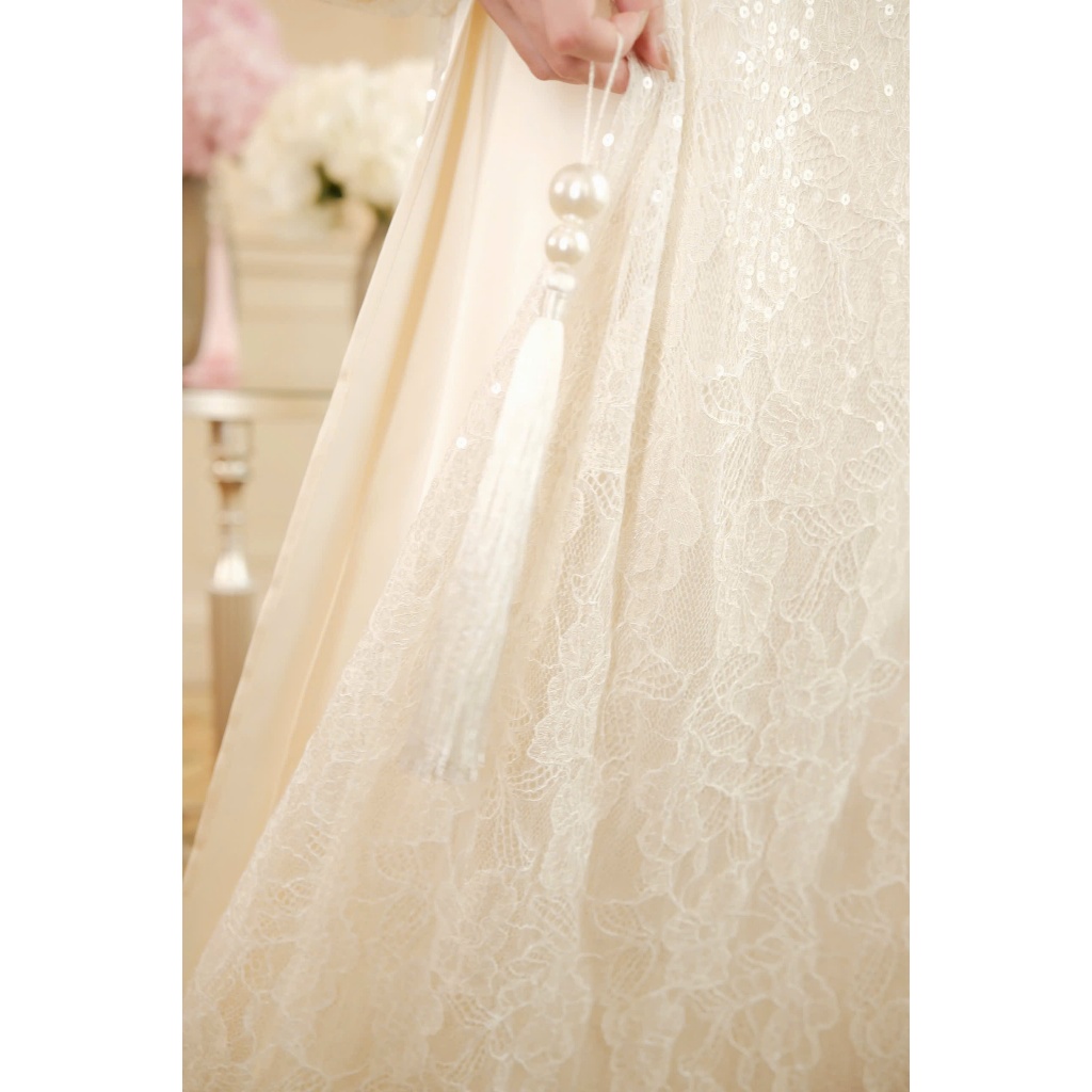 ผลิตภัณฑ์ SA Chou Chou LINLUXE LACE Ao Dai ราคา ถูกที่สุด ดีลบีเคเค แกลเลอรีภาพที่ 7