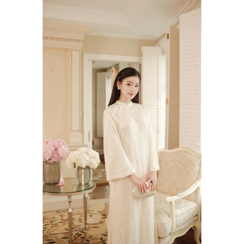ผลิตภัณฑ์ SA Chou Chou LINLUXE LACE Ao Dai ราคา ถูกที่สุด ดีลบีเคเค แกลเลอรีภาพที่ 2