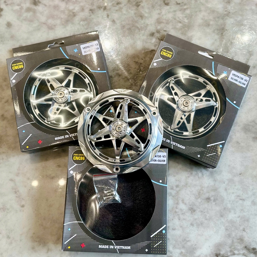 CNC Racing 86 ฝาครอบพัดลม CNC86 เงินเพิ่ม Coolness หรูหราทนทานสําหรับอุปกรณ์เสริมอะไหล่สกู๊ตเตอร์