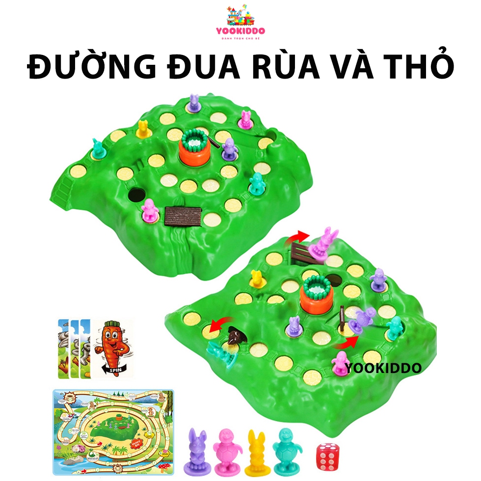 Entertainment Rabbit and Turtle Trap Boardgame Toy, Fun Race Track Boardgame Rabbit and Turtle ช่วยใ