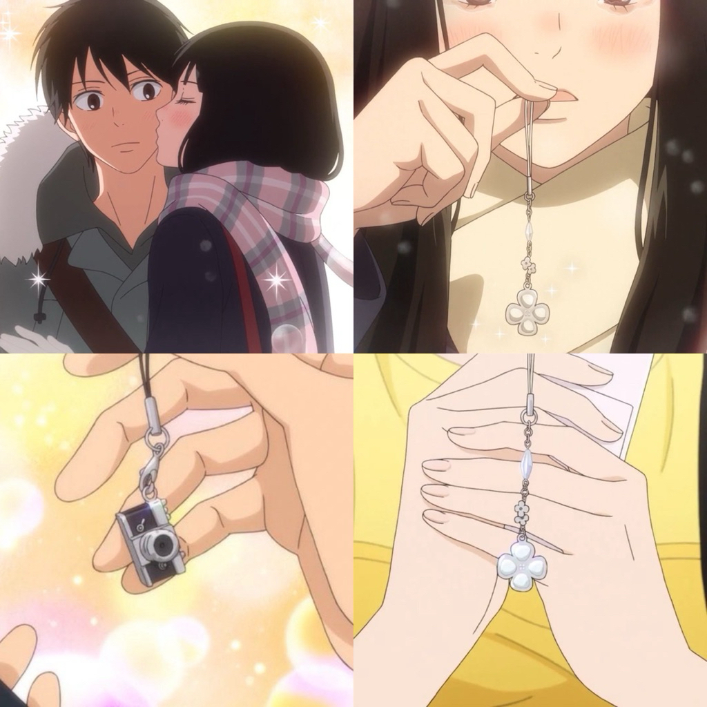 ทําด้วยมือ | Sawako x Kazehaya สายห้อยโทรศัพท์คู่รัก/คู่รัก อนิเมะ