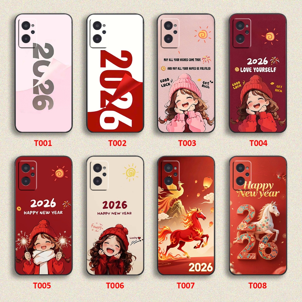 Realme 9 / 9 Pro 5G / 9 Pro Plus 5G / Q5 case happy new yead