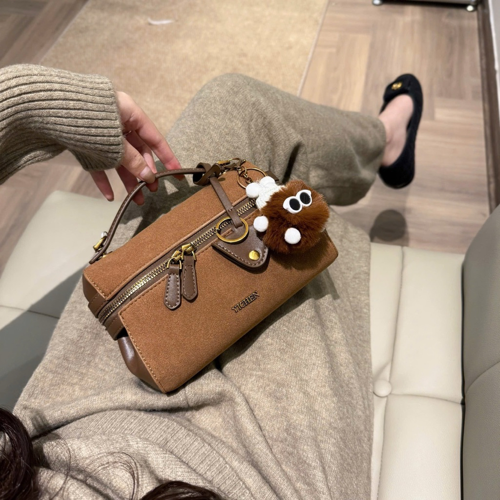 กระเป๋า YICHEN ขนาด 22 ซม. หรูหรา Suede Felt