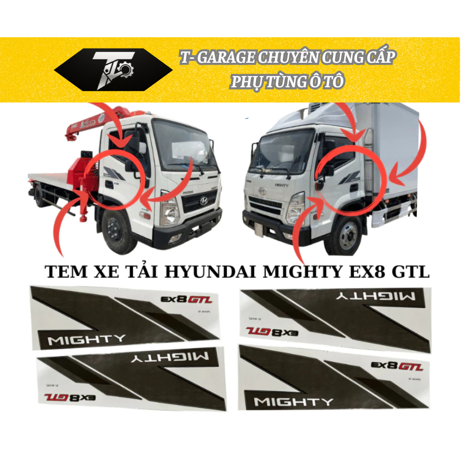 สติ๊กเกอร์รถบรรทุก Hyundai MIGHTY EX8 GTL