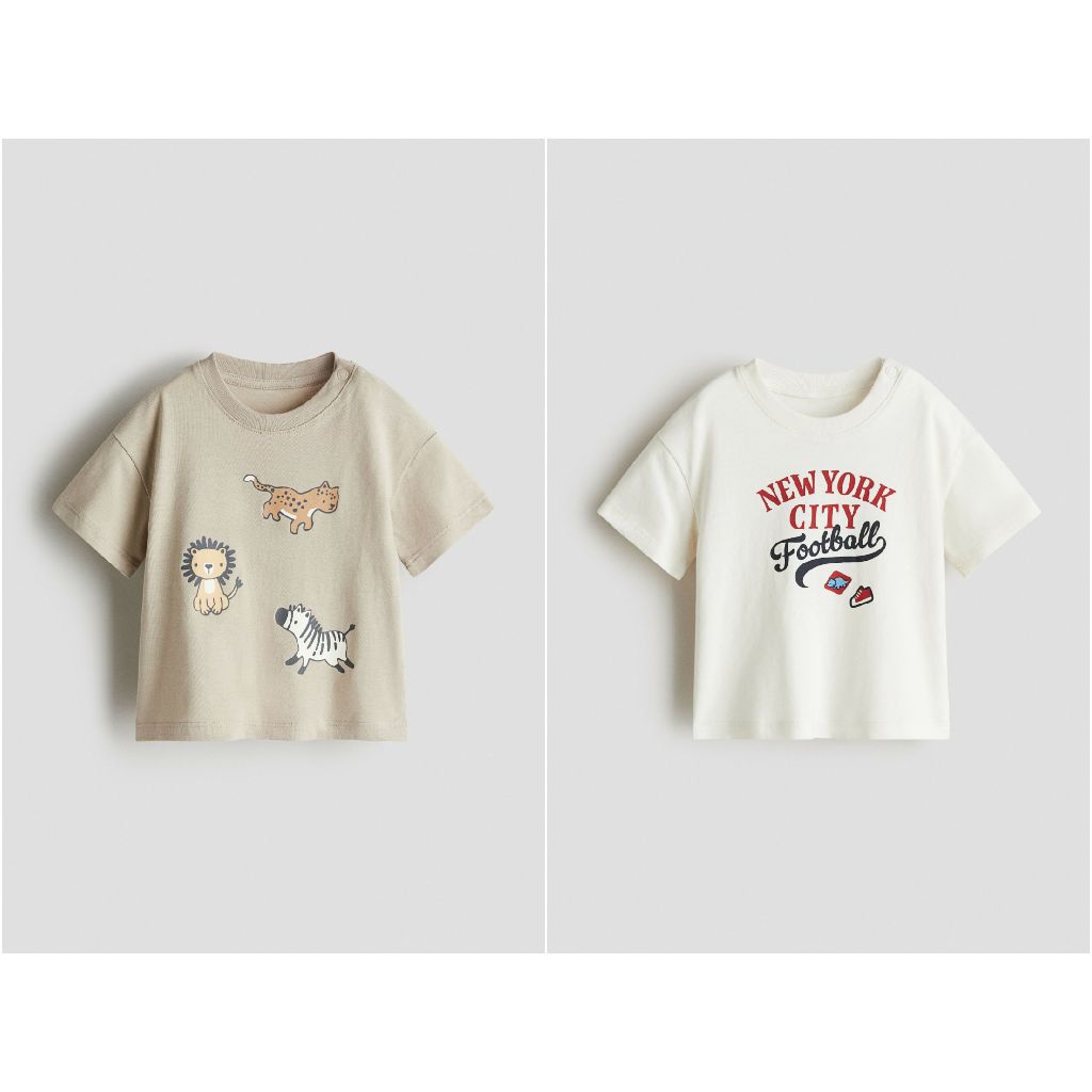 HM H&M เสื้อยืดแขนสั้น animal Boy_สินค้าแท้