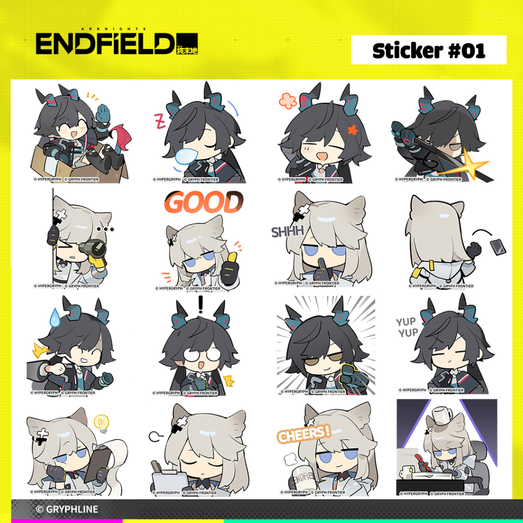 สติ๊กเกอร์ Arknights Endfield - สติ๊กเกอร์ตัวประกอบ