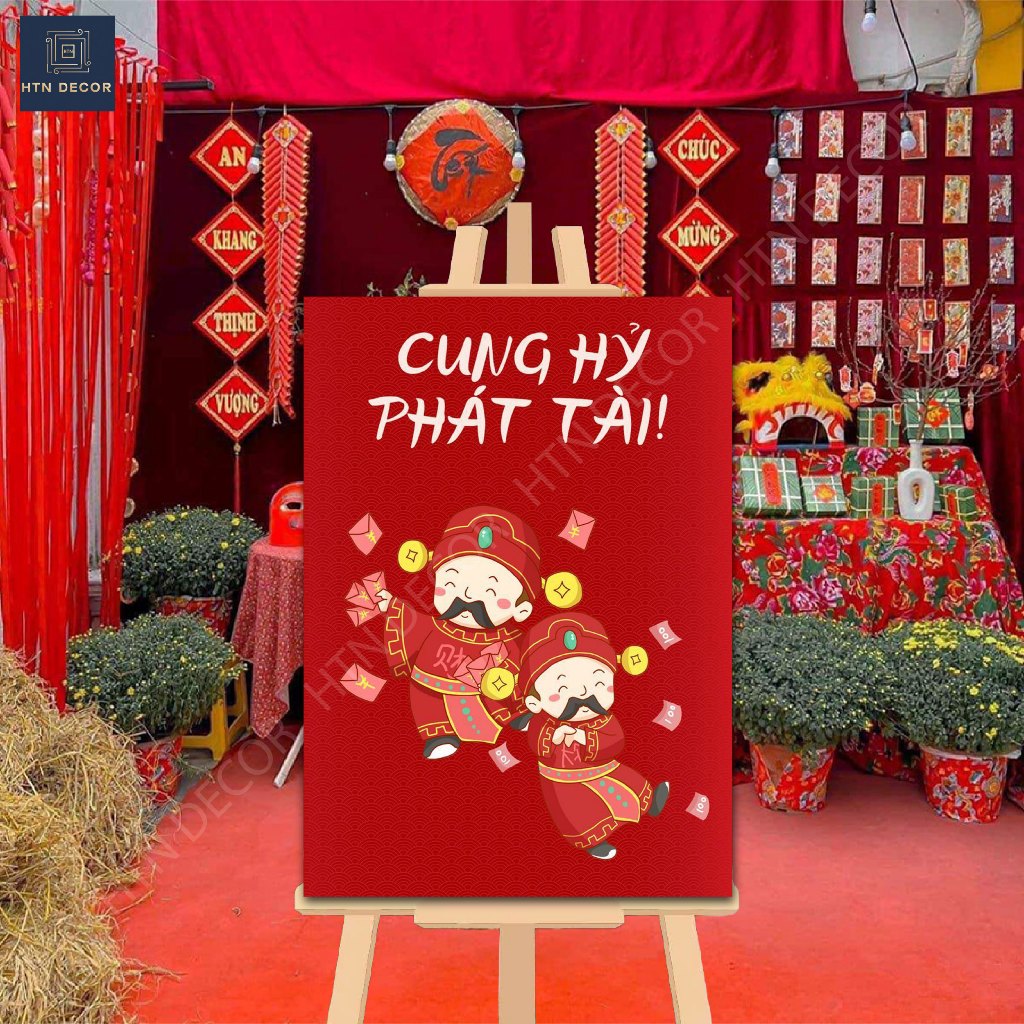 [FIRE] Fomex Tet Decor Board ติดผนัง, แขวนผนังสําหรับ Tet ตกแต่ง 2026 - Cafe Decor Board