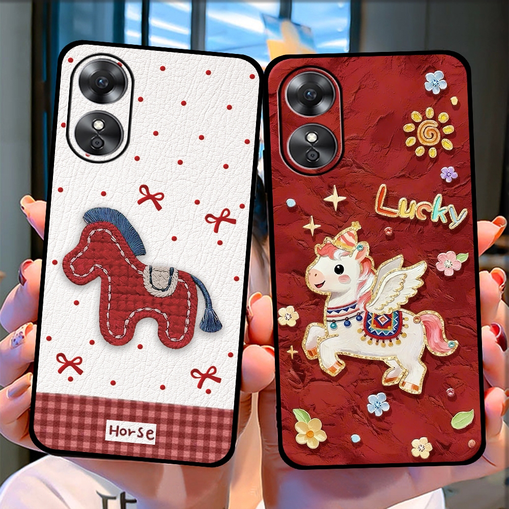 เคสสําหรับ Oppo A58 4G - A78 4G - A98 5G ลาย Lucky Horse, Lucky Horse 2026