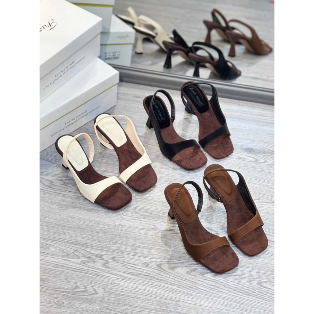 SUPER BEAUTIFUL CUT-OFF STRAP HEEL SHOES