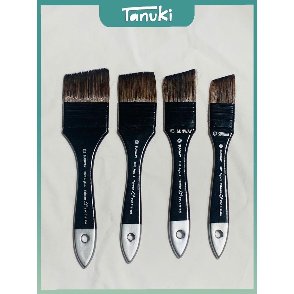 [TANUKI ART] Sunway B207 แปรงมุมแบน