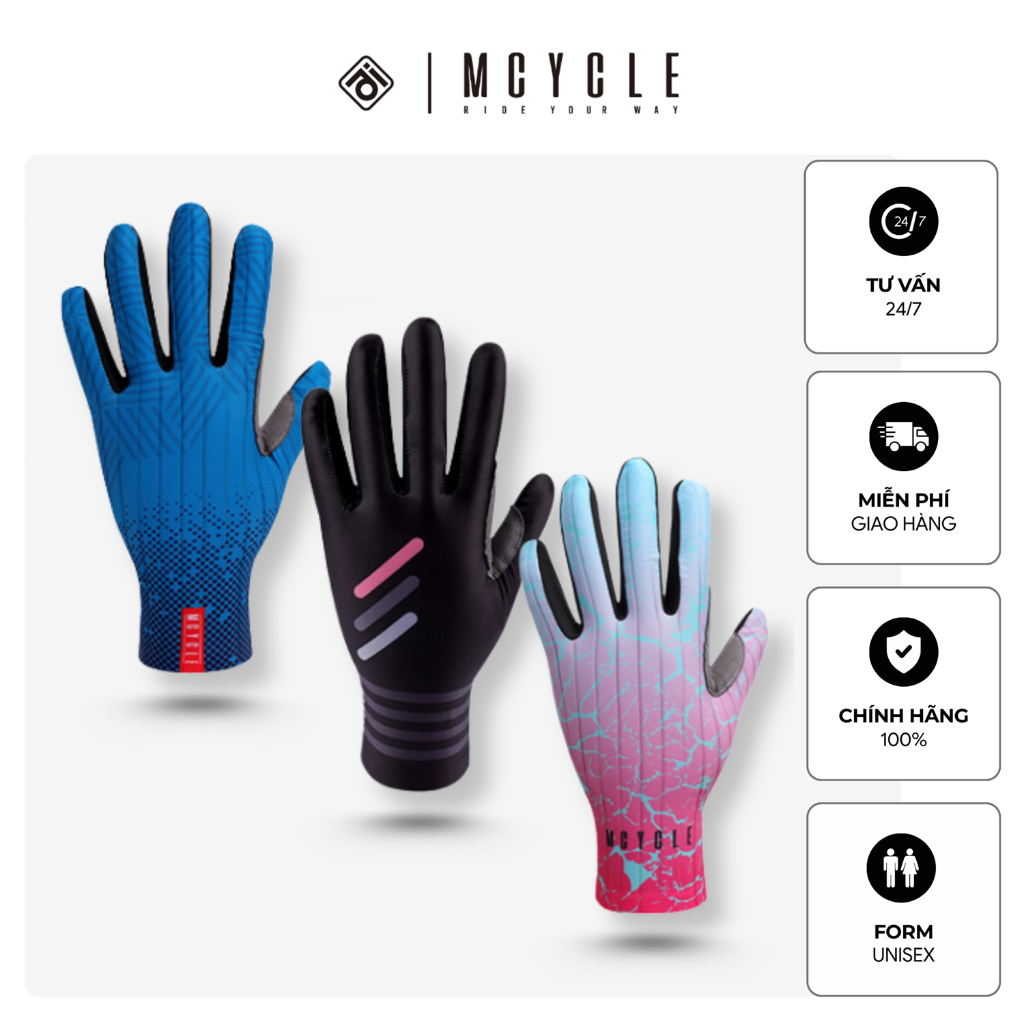 ถุงมือเต็มนิ้ว MS003 MCYCLE ของแท้