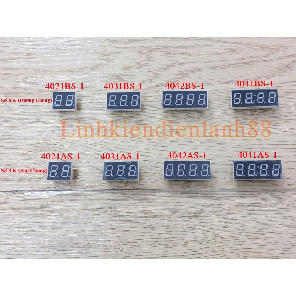 LED 7 BAR 0.4 INCH 2 NUMBERS 8, 4 NUMBERS 8 MULTIPLE CLASSIFICATIONS (ดูรายละเอียดด้านล่างคําอธิบาย)