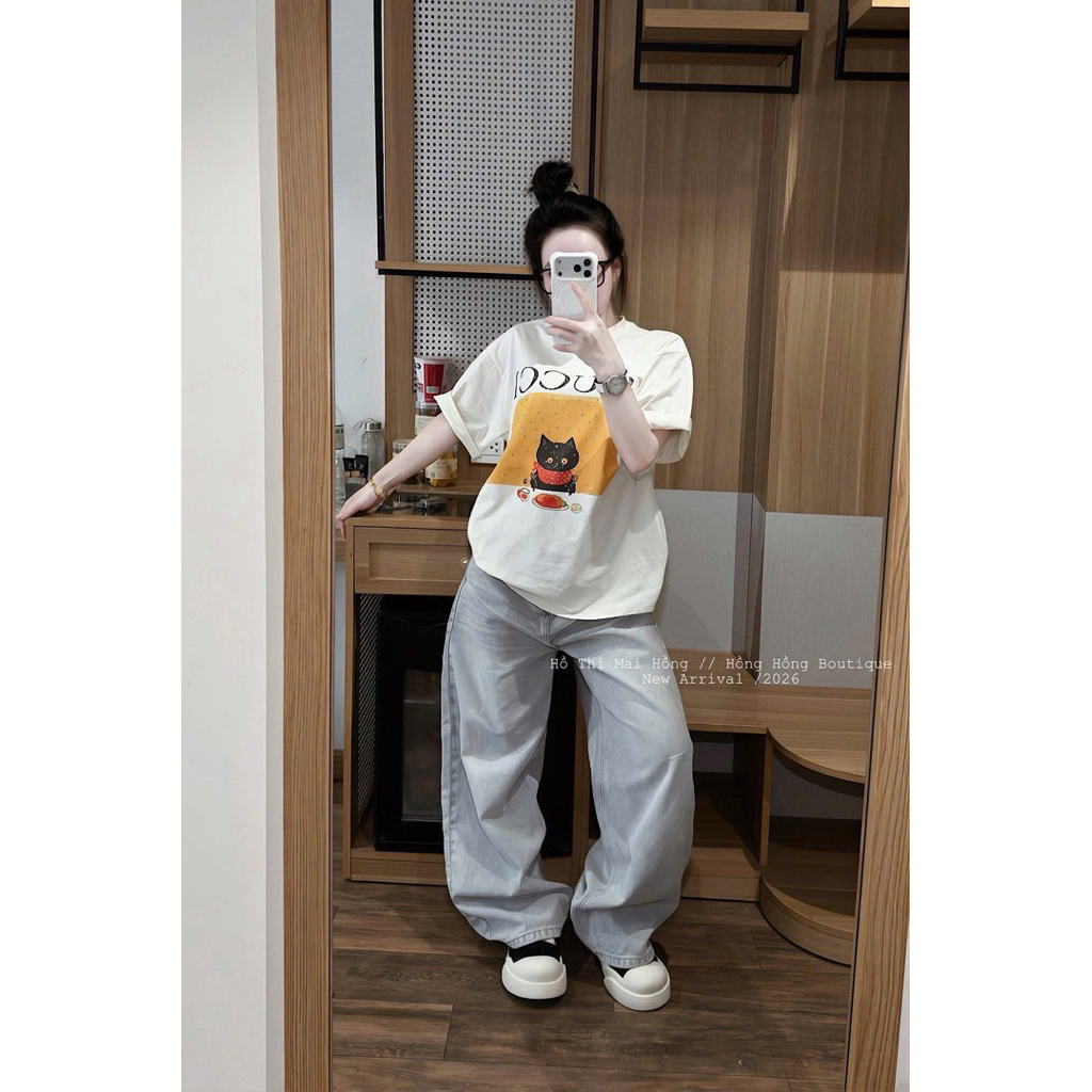 G.C Cat T-Shirt New Loose Form Standard Product Type 1 Full Tag Mac