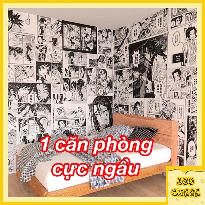 COMBO 100 อะนิเมะมังงะวอลล์เปเปอร์ขนาด A6 ชิ้น,Jujutsu,Kimetsu,Naruto,Conan,Blue Lock