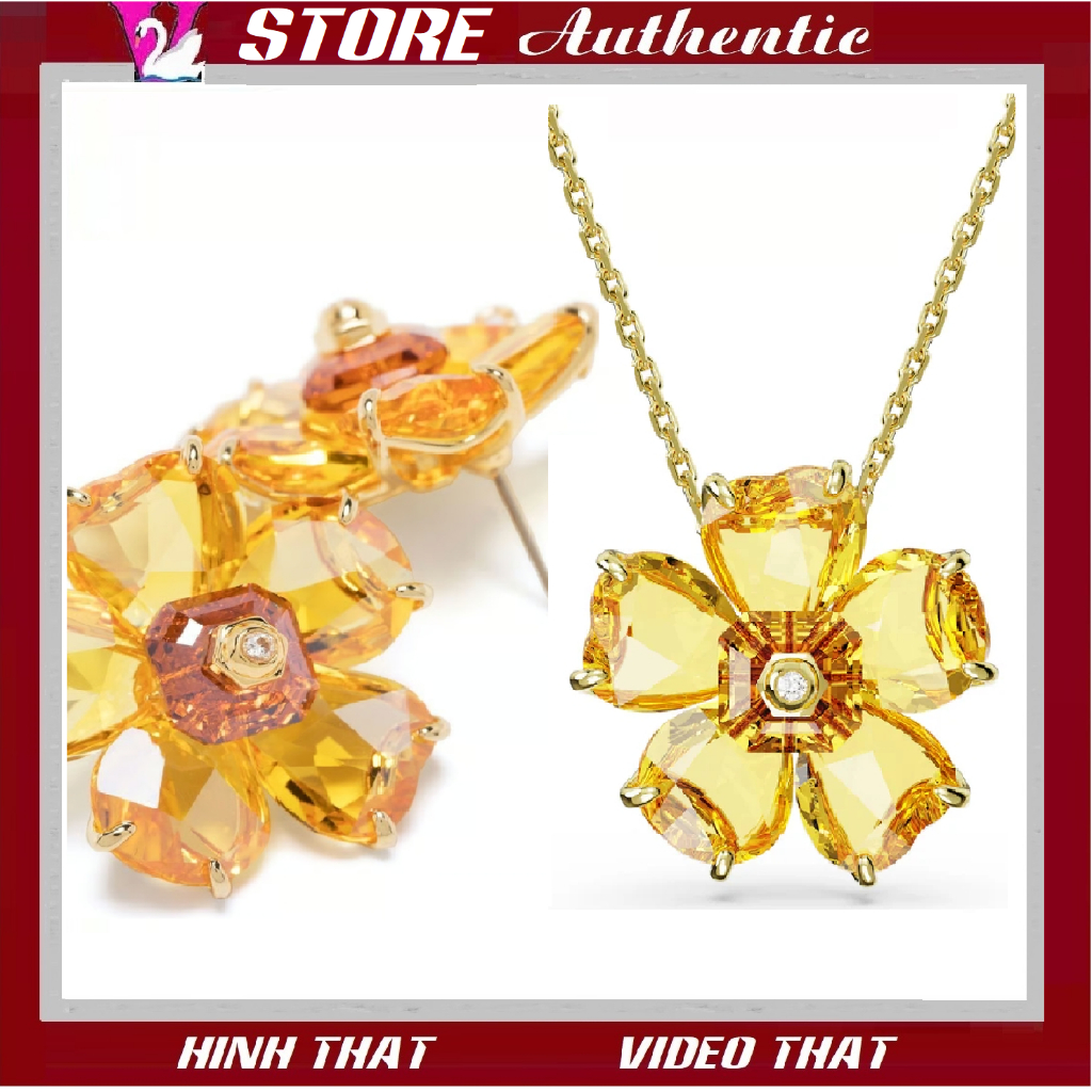 🌻 สร้อยคอแฟชั่น ➖ พร้อมสัญลักษณ์ดอกไม้ Flore สีเหลือง🌻