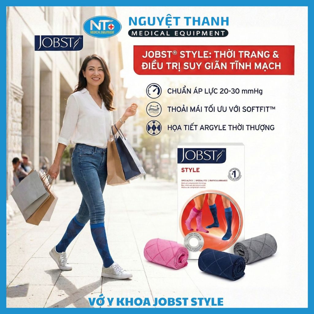 JOBST Style Fashion Medical Socks 20-30 mmHg อเมริกาแท้ - 1 คู่